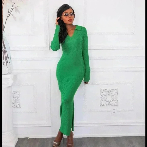 Long sleeve sweater dress - Picture 2 of 6